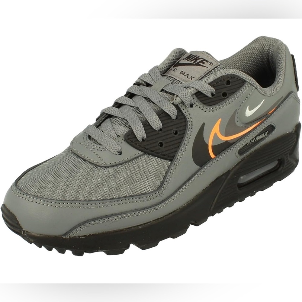 Nike Air Max 90s Youth 5 1/2 Gray and Orange Athletic Shoes
